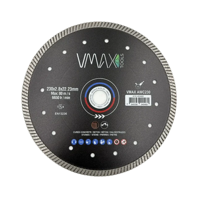 Diamanttrennscheiben für Winkelschleifer AWC-Turbo 230mm